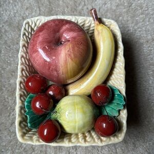faux fruit basket made in Italy new
